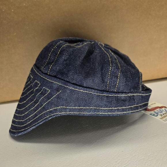 Baird Jeans Denim Hat Men Small-Medium Welding Cap Adjustable Strapback Made USA